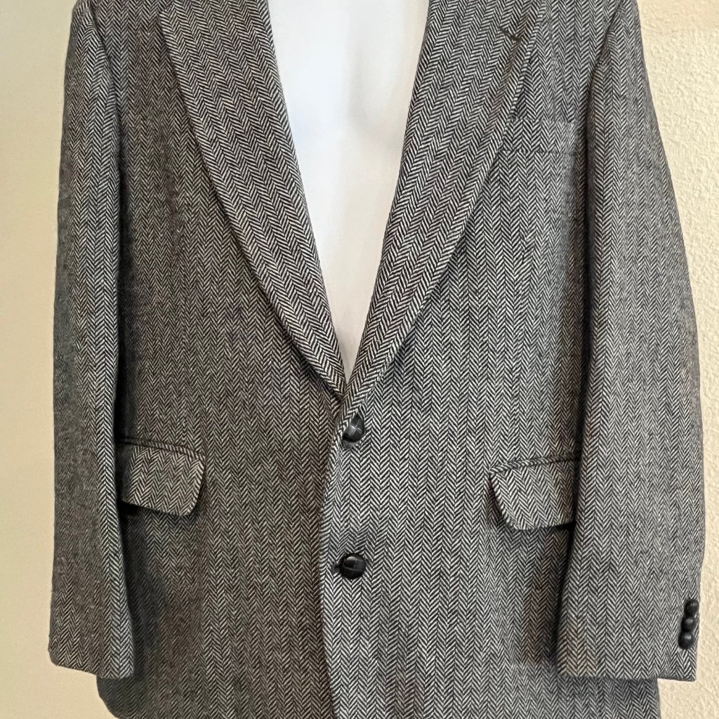 Mens Blazer Wool Vintage Size 44 Jacket Coat 80s